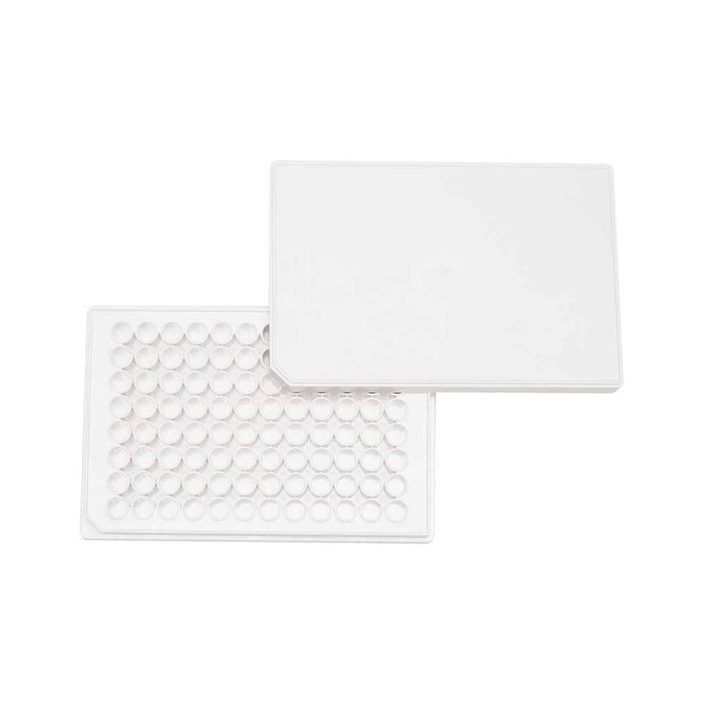 96 WELL MICROPLATES（Black, F-Bottom, with black cover）10/pk